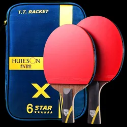 Ракетка для настольного тенниса Huieson 5/6 Star Carbon Offensive Ракетка для пинг-понга с чехлом