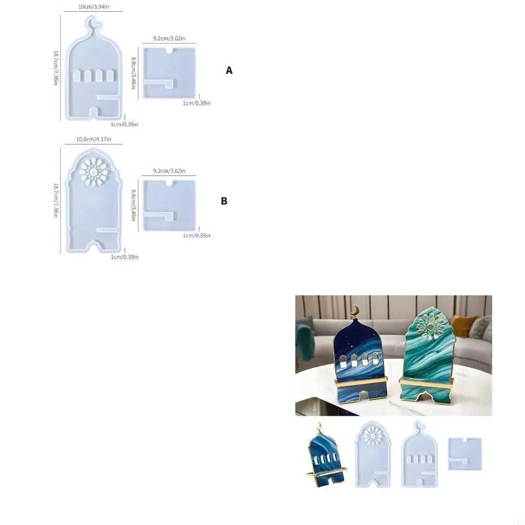 195C Charging Compatible Silicone Phone Holder Mold Creative Resin Casting for Individualized Decors