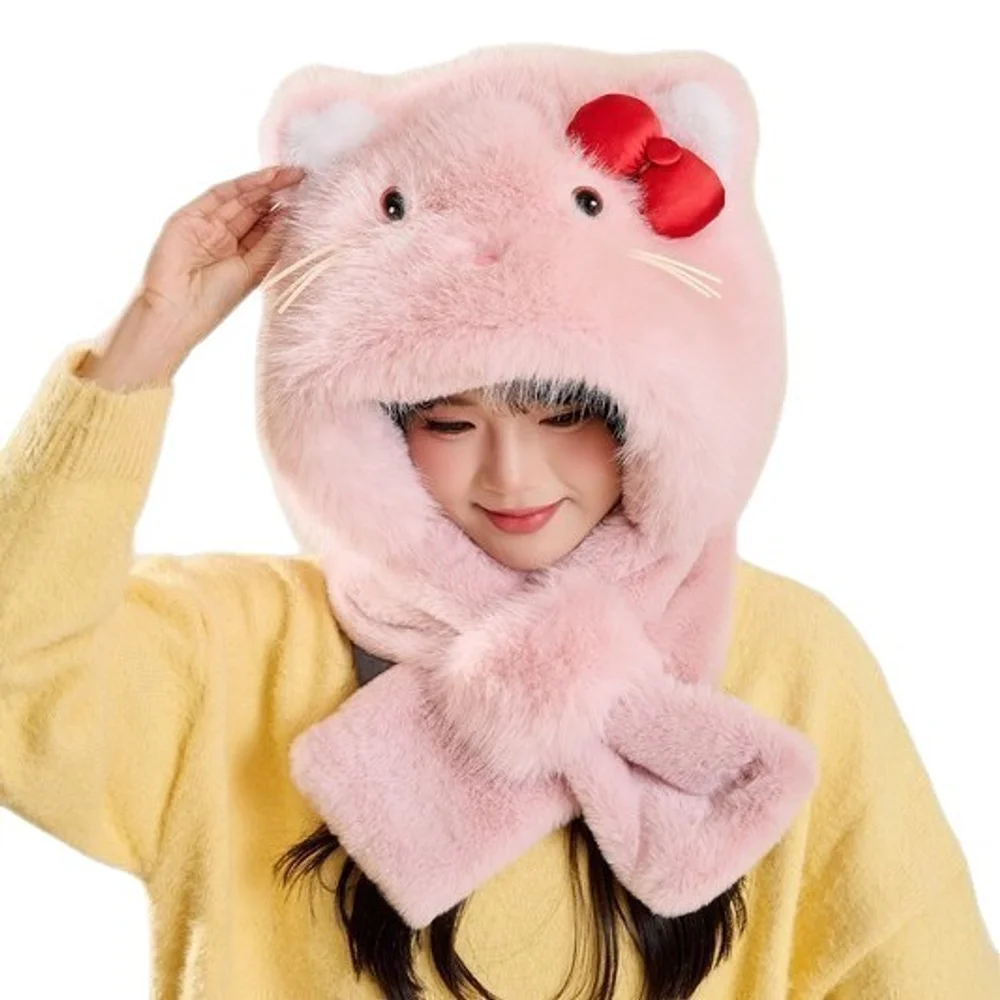 2025 Gorro nuevo lindo lazo femenino dulce chica corazón horquilla Clip mostrar cara pequeño sombrero cálido