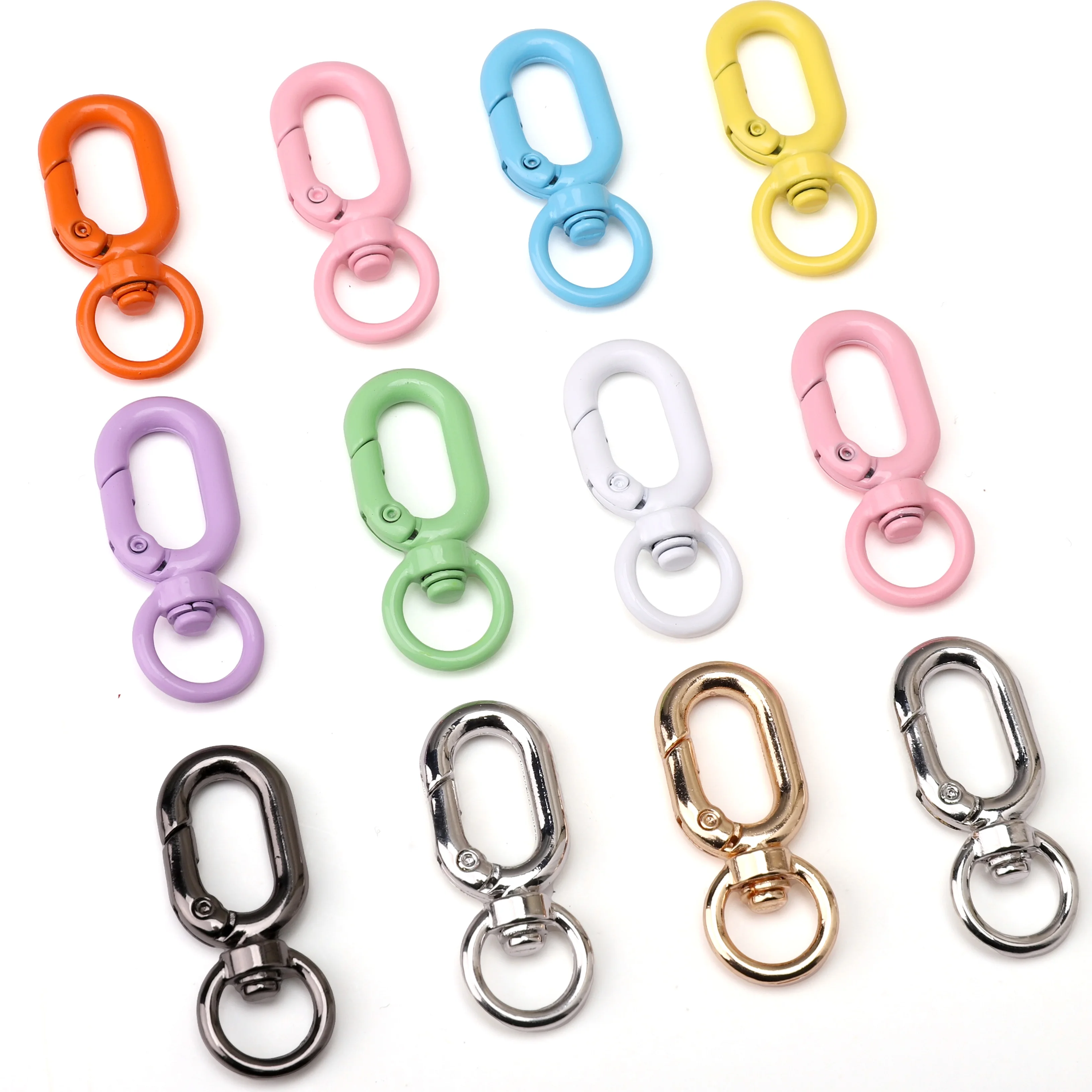 1개 16x39mm 합금 스프레이 페인트 8자형 버클 키체인 연결고리 펜던트 클라스프 쥬얼리 DIY 공예 제작 액세서리