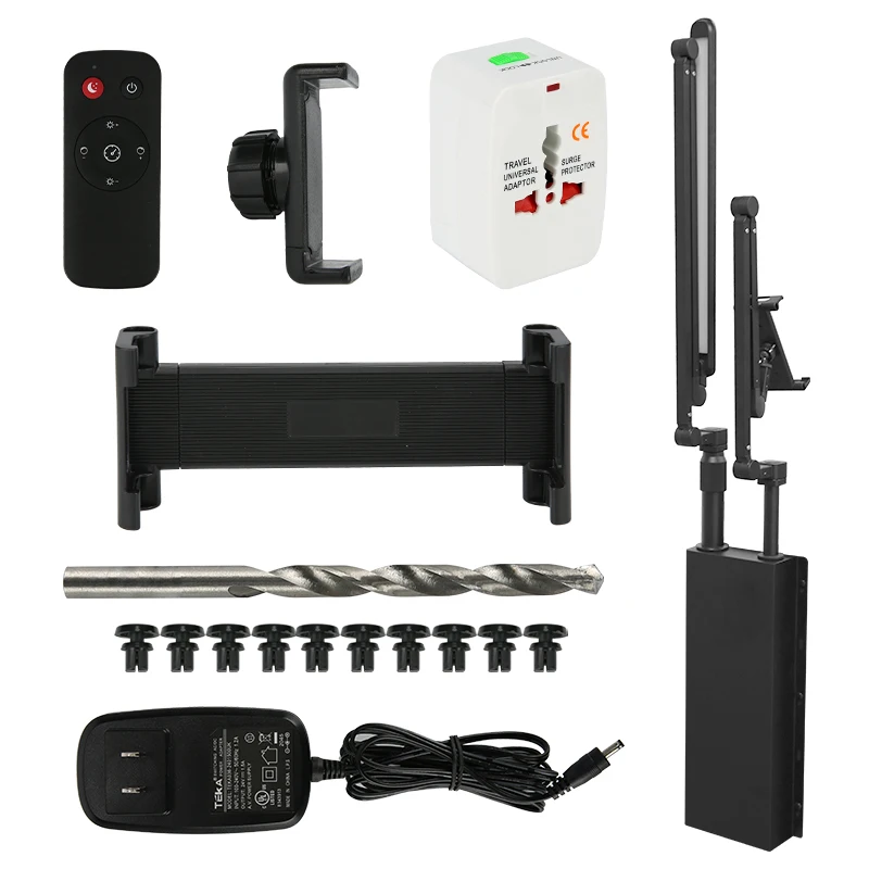 TAIDU Led wall lights with Mobile Holder Adjustable Angle Led Wall lamp Remote Control Led room light Tattoo Equipment