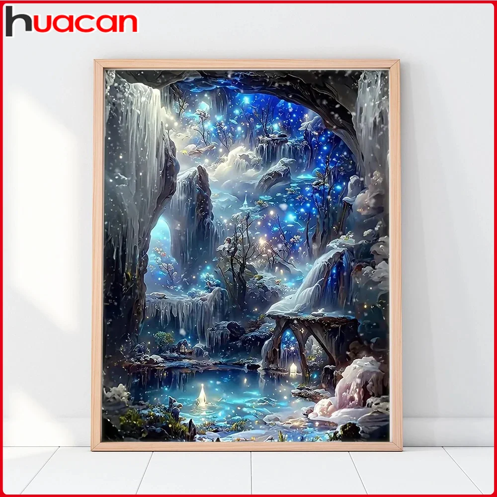 5D Diamond Painting Landscape Full Round Drill Mosaic Fantasy Paintings For Interior 30x40cm