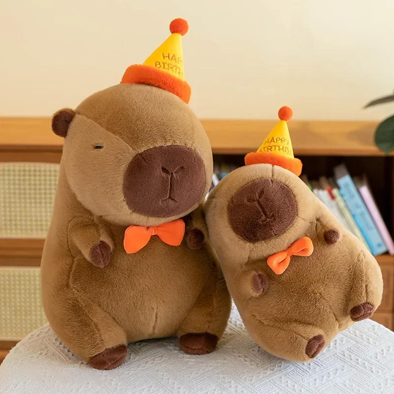 Capybara 대형 봉제 인형, 귀여운 Capibara 애니메이션, 푹신한 장난감, 귀여운 봉제 인형, 생일 인형, 크리스마스 선물, 부드러운 박제 동물, 50cm