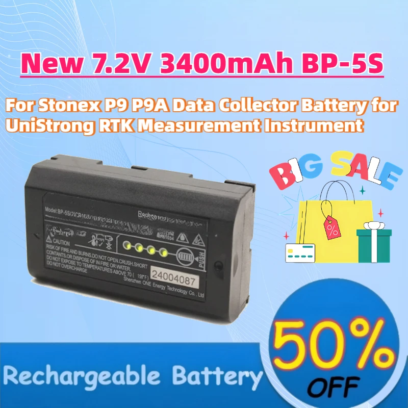 High-Quality 7.2V 3400mAh BP-5S LI-ion Battery for Stonex P9 P9A Data Collector Battery for UniStrong RTK Measurement Instrument
