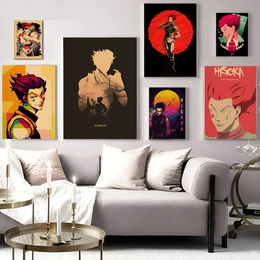 Hunter X Hunter Hisoka Anime Posters Sticky Fancy Wall Sticker For Living Room Bar Decoration Room Wall Decor