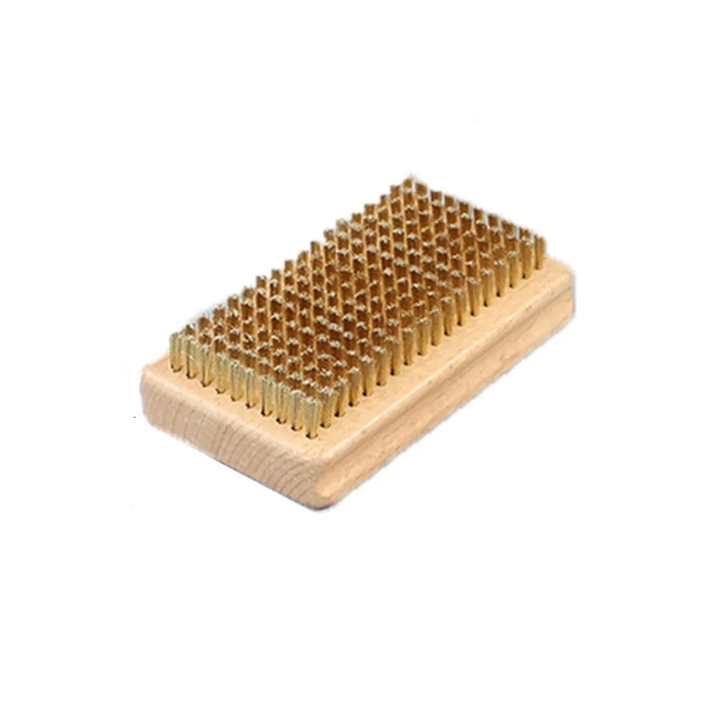 

Wooden Handle Ski Waxing Brush Horsehair Wax Removal Snowboard Brush Polishing Brass/ Nylon Brush Snowboard Tool