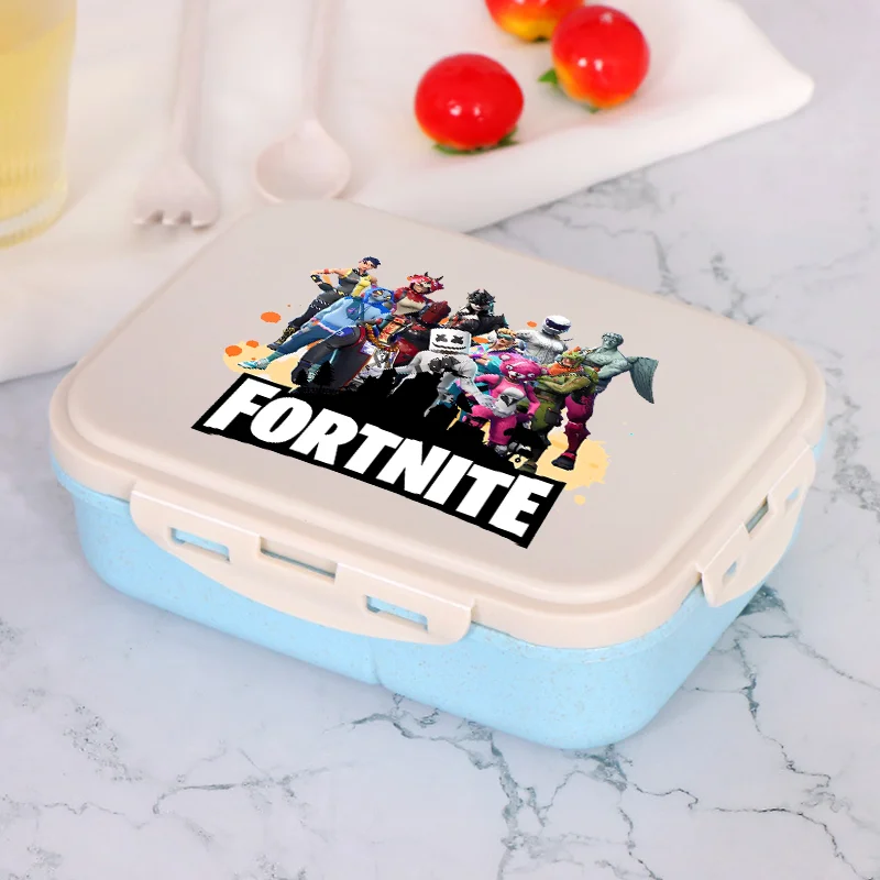 Ланч-бокс Fortnites Bento, аниме, фортеце, ночь, контейнеры для хранения еды, детский школьный ланч-бокс для пикника, офисный обеденный чехол, подарок 2025