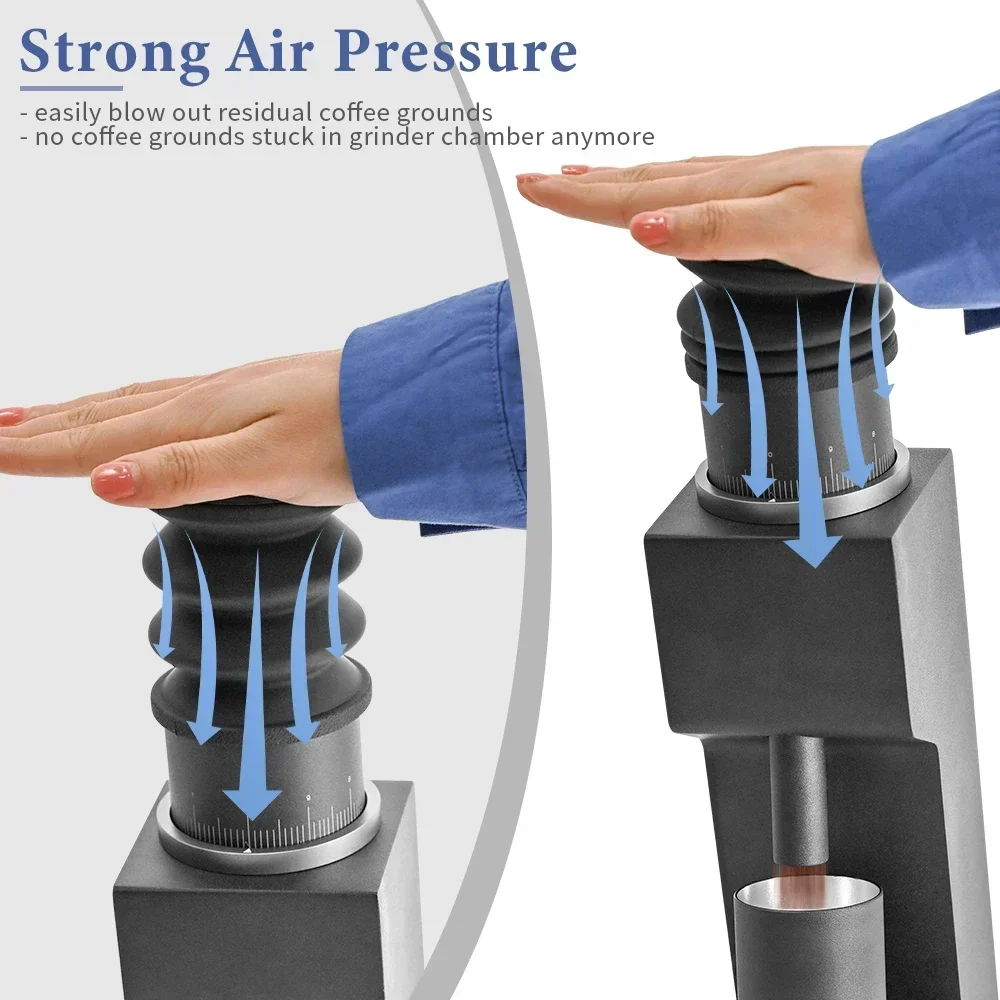 VS3 электрическая машина для измельчения кофейных зерен, портативный бытовой очиститель бункера с одной дозой и силиконовым сильфоном для идеального измельчения