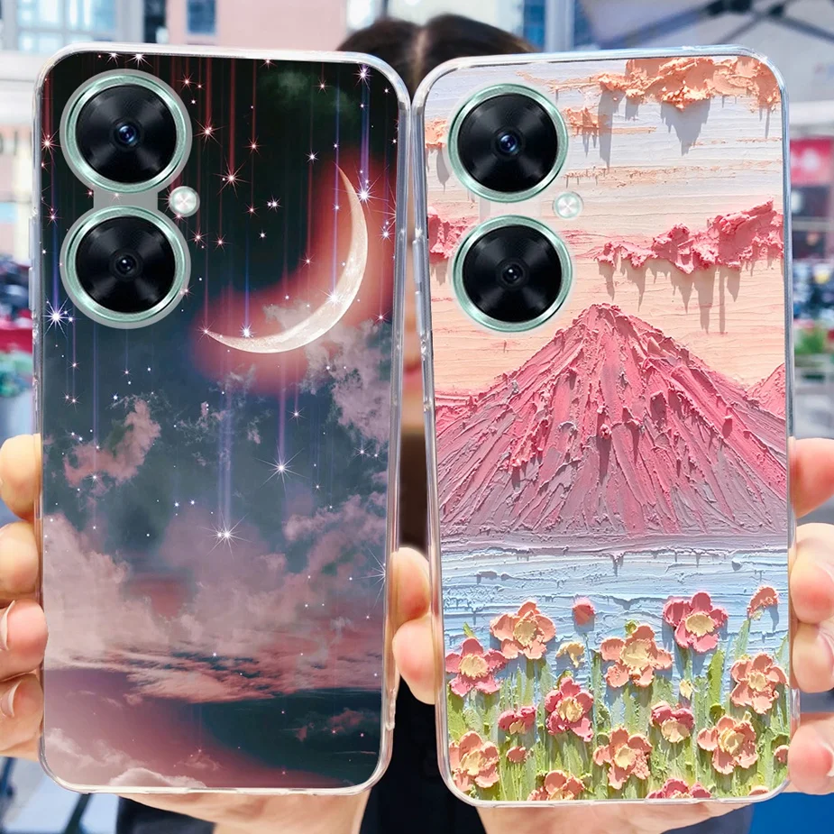For Huawei Nova 11i Case MAO-LX9 Luxury Painted Back Cover 6.8\'\' Clear Silicone Phone Case For Huawei Nova 11i Nova11i Soft Bags