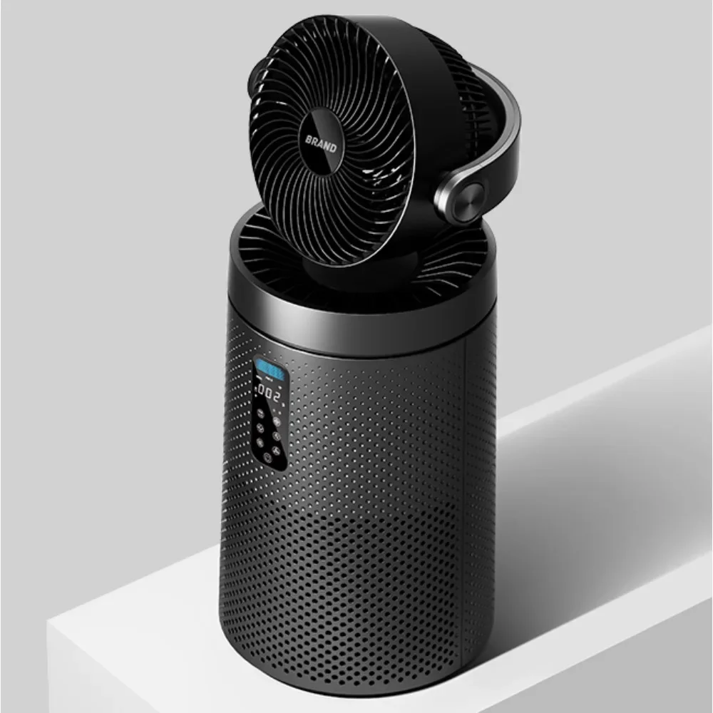 

OEM manufacturer smart wifi control indoor air cleaner hepa tower air purifier bladeless standing fan for home