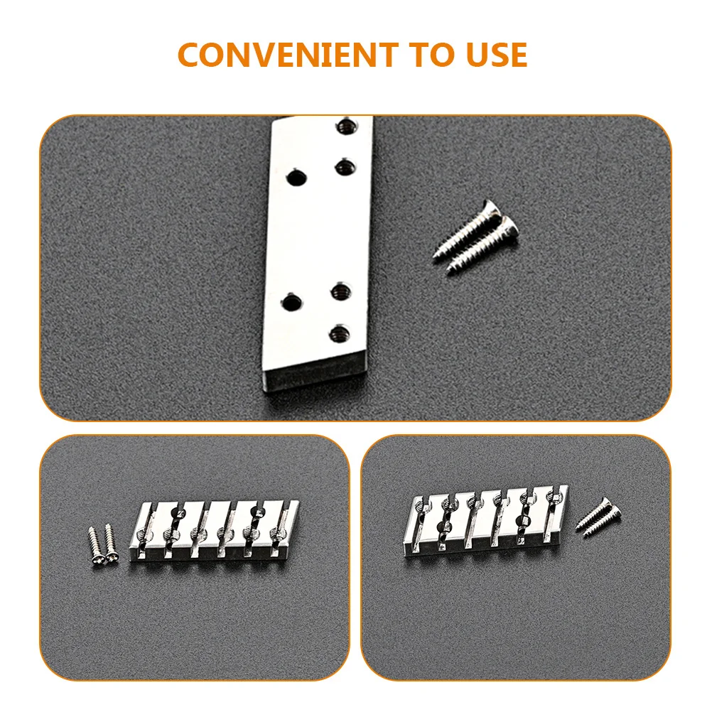 

Locking Nut 42mm Headless Electric Guitar Parts Durable Zinc Alloy String Lock Replacement Mounting Screws Electric Guitar Parts