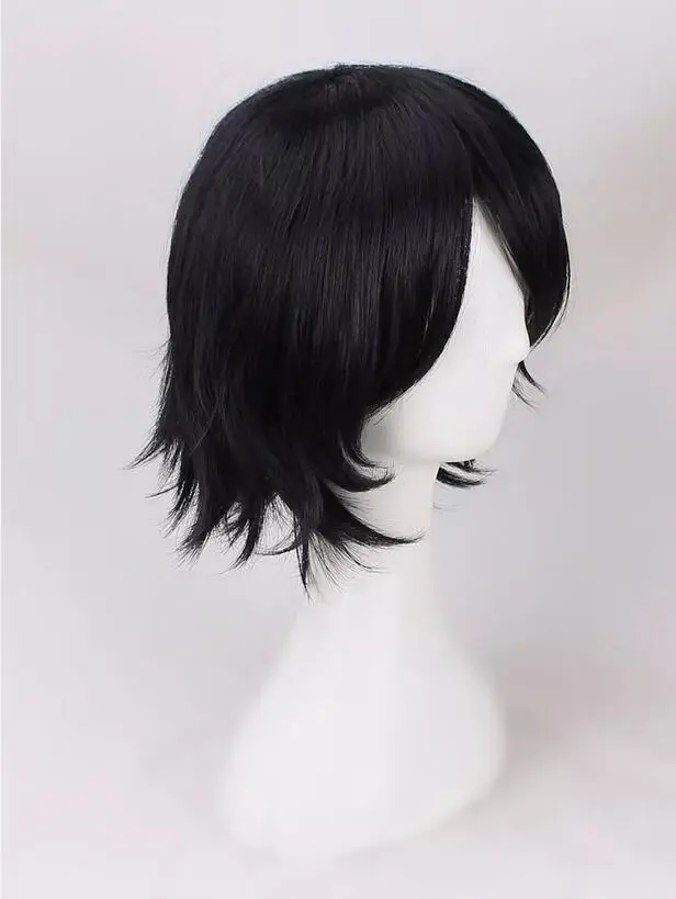 cosplay wig short black hair wigs for women lady + a wig cap