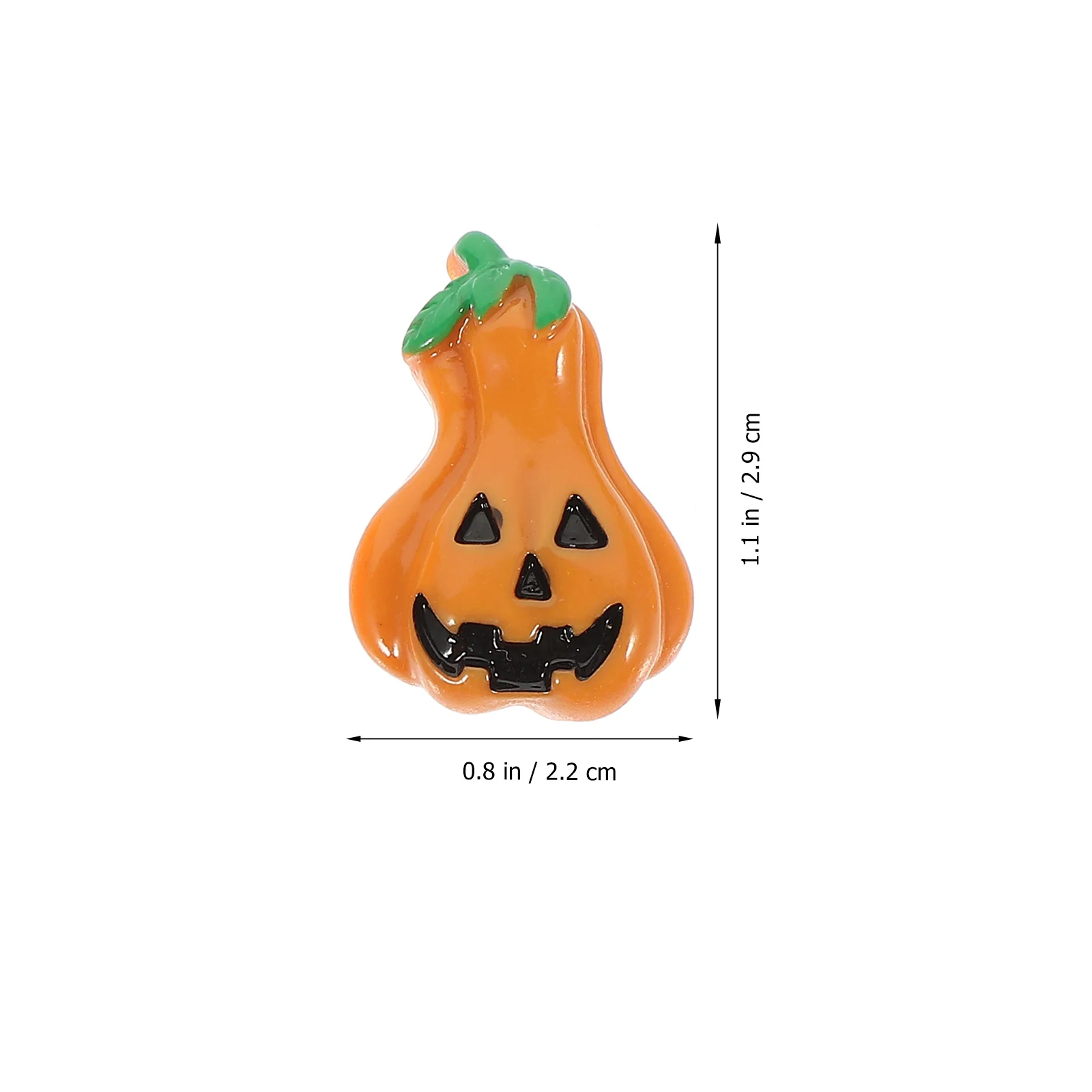 24 Uds. De dijes de calabaza de resina para Halloween, Mini adornos de calabaza con parte posterior plana, decoración para teléfono DIY, suministros para fabricación de joyas