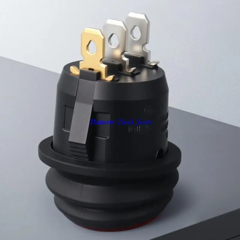 

57BE Oil & Water Resistant Round Rocker Switches 3 Pin 3 Position Switches No Light for Easy Installation In Wet environment