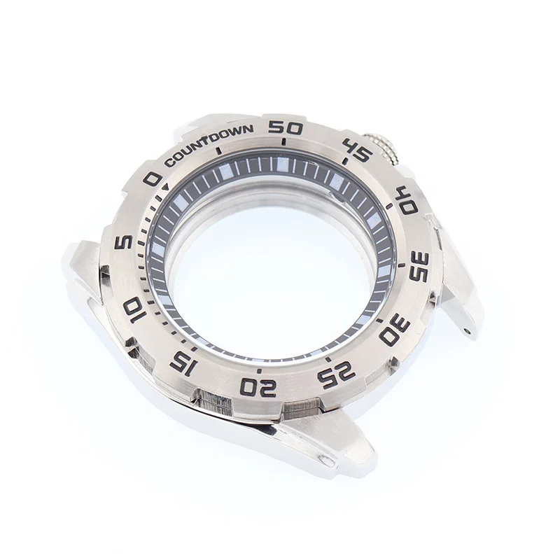 

44mm Men's Mechanical Stainless Steel Watch Case Hardlex Glass Fit NH35 NH36 Automatic Movement Mod Monster Watch Parts