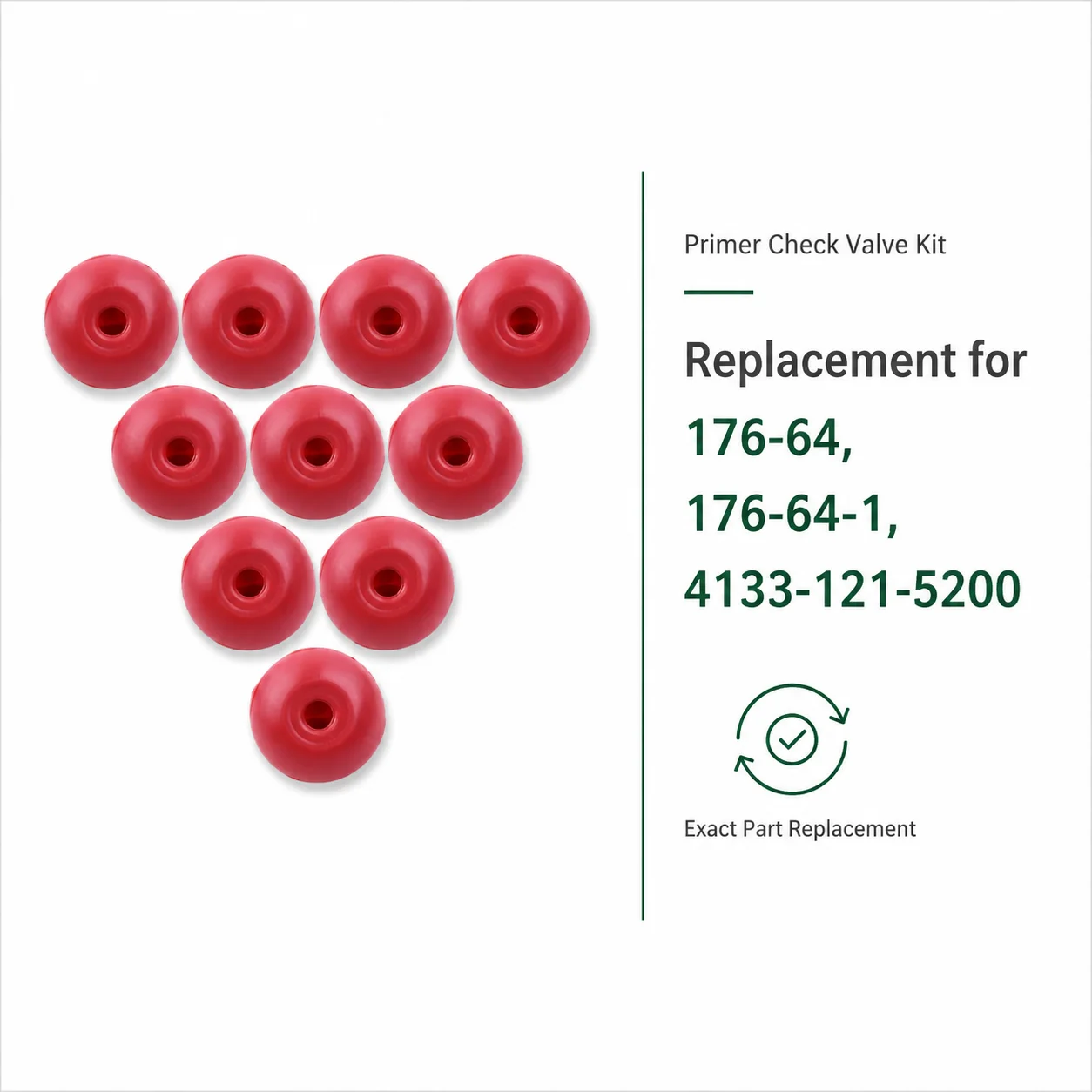 10pcs Replacement Primer Bulb Check Valve Purge Kit Fits Walbro 176-64-1 4133-121-5200 Carb WT WY WA Series Trimmer Blower Parts