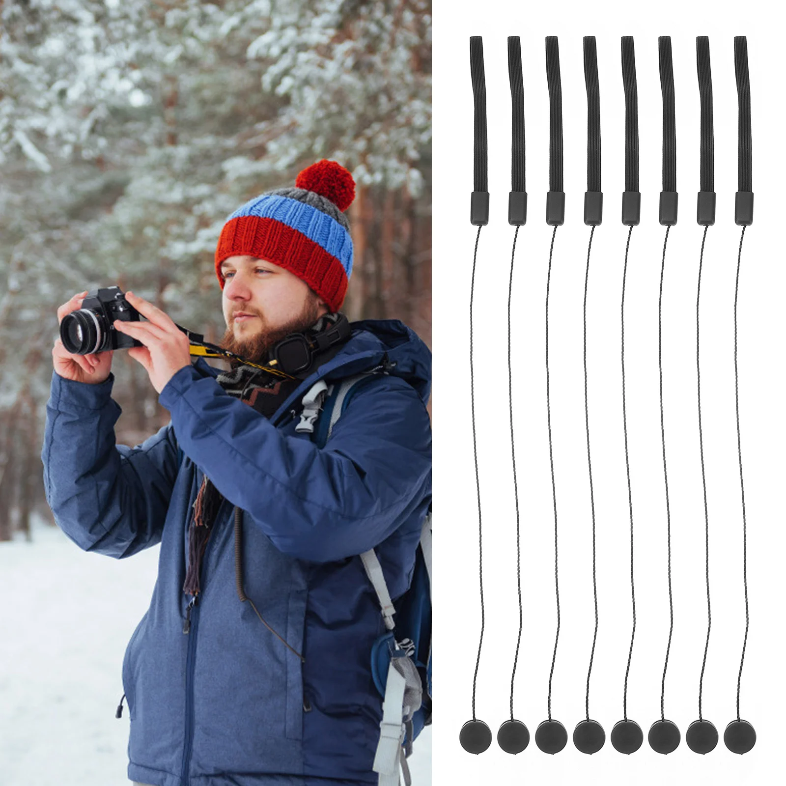 

20Pcs Camera Lens Caps Keeper Holder Anti-Lost Elastic String for Secure Lens Cap Storage Gift for Photographers