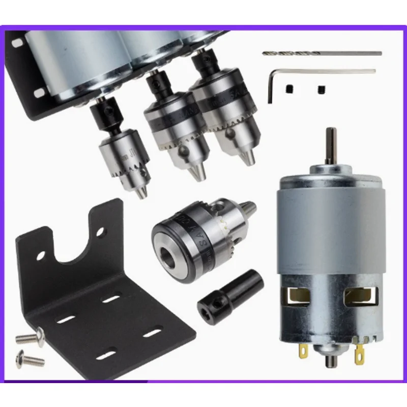 DTY 775 Motor 10000Rpm DC 12V Lathe 775 Motor With Mini Hand Drill Chuck And Milling Machine Mounting Bracket