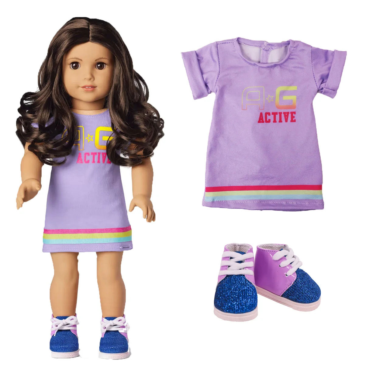 สาวอเมริกันขนาด 18 นิ้วและอุปกรณ์เสริมตุ๊กตาทารกเกิดใหม่ขนาด 43 ซม. คอลเลกชันฤดูใบไม้ผลิ ของขวัญสําหรับทารกที่สมบูรณ์แบบสําหรับรุ่นของเรา