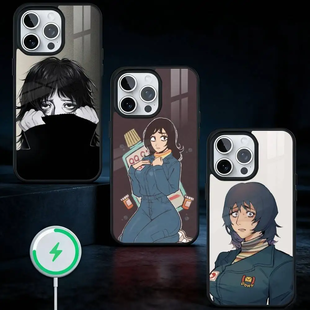 

Чехол для телефона Game M-Mouthwashing Anya для iPhone 17, 16, 15, 14, 13 Plus, Pro Max, магнитный, для беспроводной зарядки Magsafe