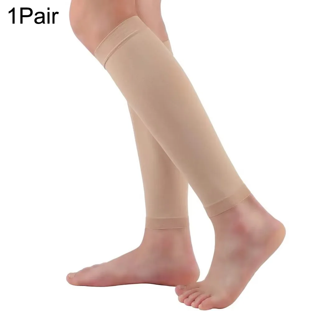 

20-30mmHg Calf Compression Sleeve 2 Levels Pressure Lightweight Breathable Footless Compression Socks Stretch Socks Men Women