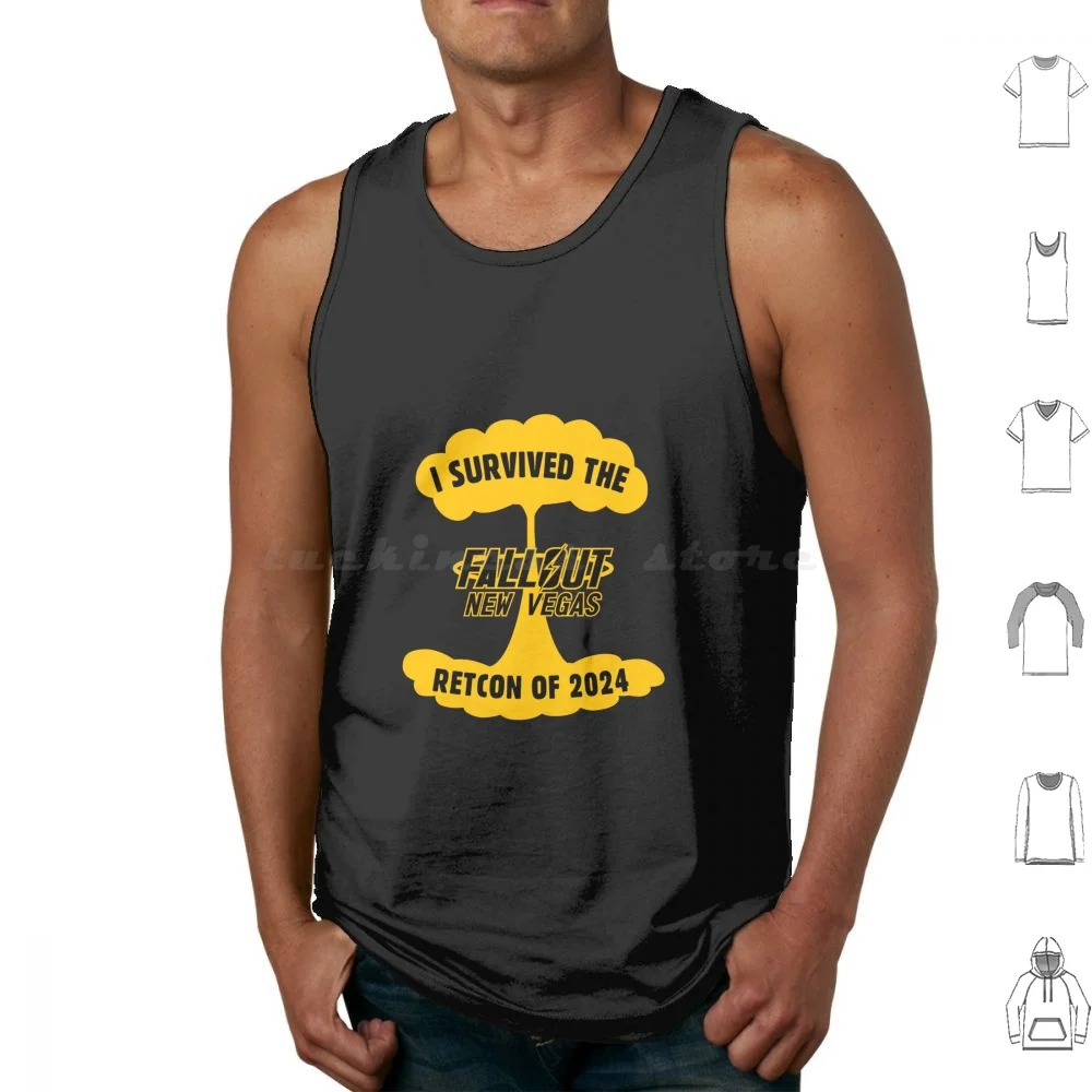 I Survived The Fnv Retcon Of 2024-Amber Version Tank Tops Print Cotton New Vegas Fnv Show Tv Show