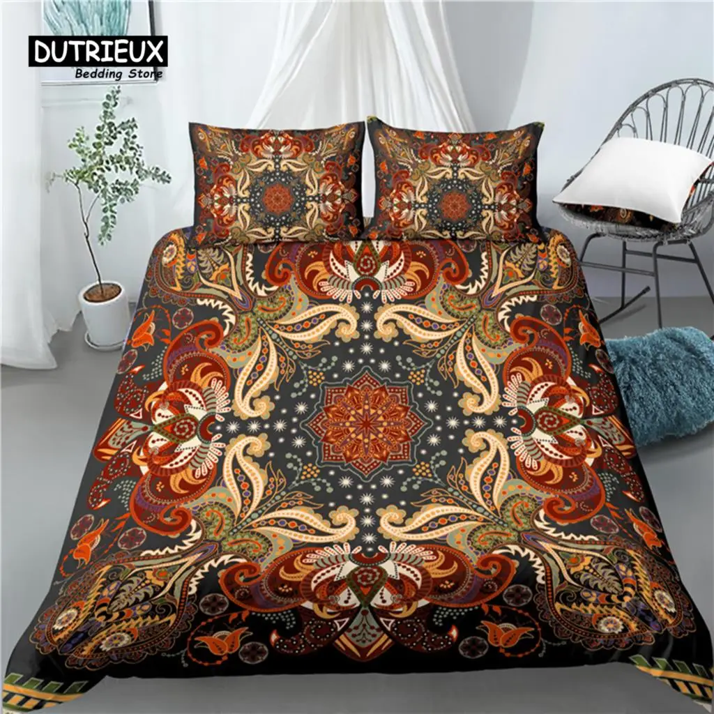 

Home Living Luxury 3D Mandala Print 2/3Pcs Comfortable Duvet Cover PillowCase Bedding Sets EU/US/AU Size