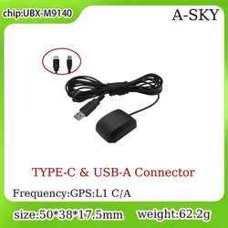 UBX-M9140 GNSS Module High Precision GPS Positioning Module Antenna TYPE-C & USB-A Connector for Industrial Noise Reduction UAV