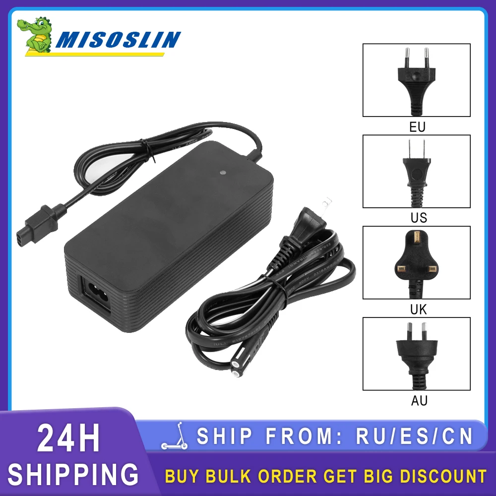 Battery Charger EU US UK AU 53.5V 2A For NIU KQi2 KQi3 Electric Kick Scooter Ebike Charging Adapter Parts Plug Accessories