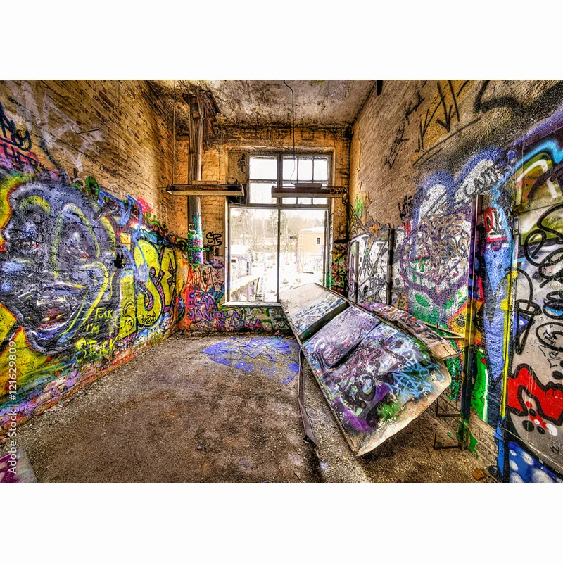 Vinyl Custom Graffiti Theme Photography Backdrops Studio Props Vintage Brick Wall Photo Photography Background  OCK-04