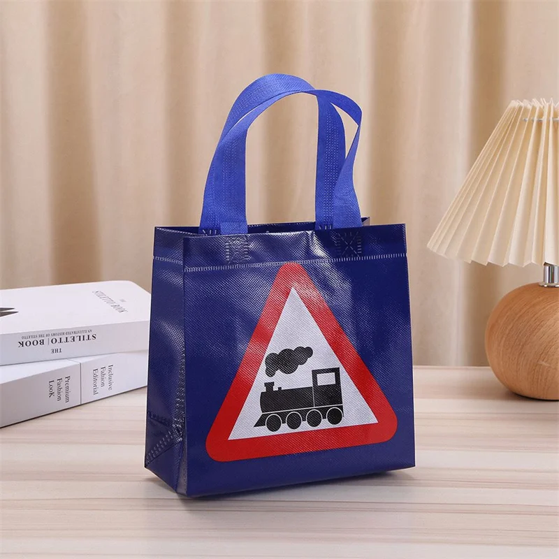 StoBag 24pcs Wholesale Cartoon Non-woven Bags Tote Fabric Gift Package Kids Child Waterproof Storage Reusable Pouch Party Favors