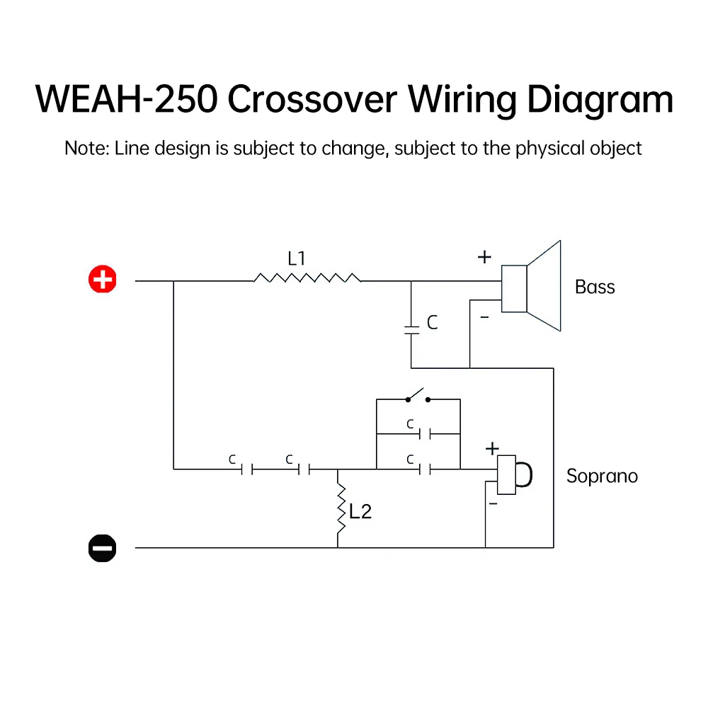 WEAH-250 2-Wege-Frequenzweiche Audio-HiFi-Filterplatine 2750/2800Hz 250W Höhen-Bass-Frequenzweiche für Hi-Fi-Systeme – Detail 7