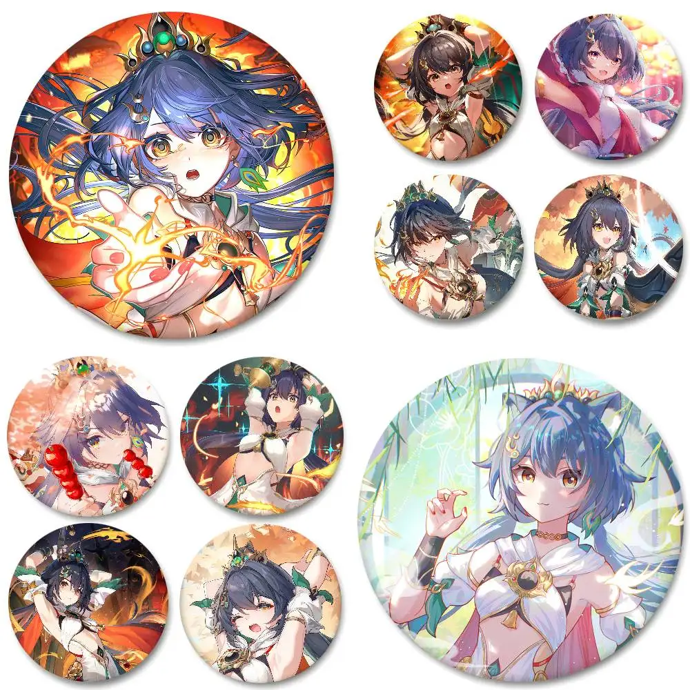 Game Honkai Star Rail Yunli Round Badge Creative Brooch Clothing Backpack Accessories Lapel Pin
