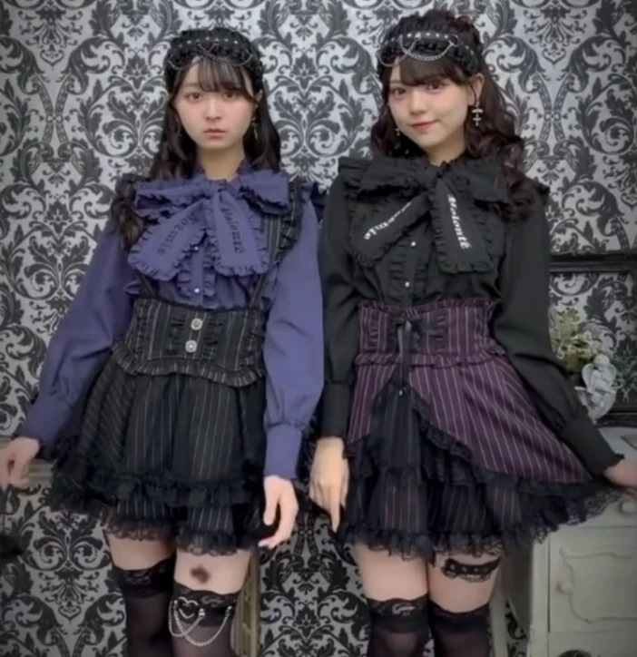 Novo outono japonês mina série produção em massa rendas-up arco colarinho de manga comprida camisa bordada menina blusa lolita feminina topo