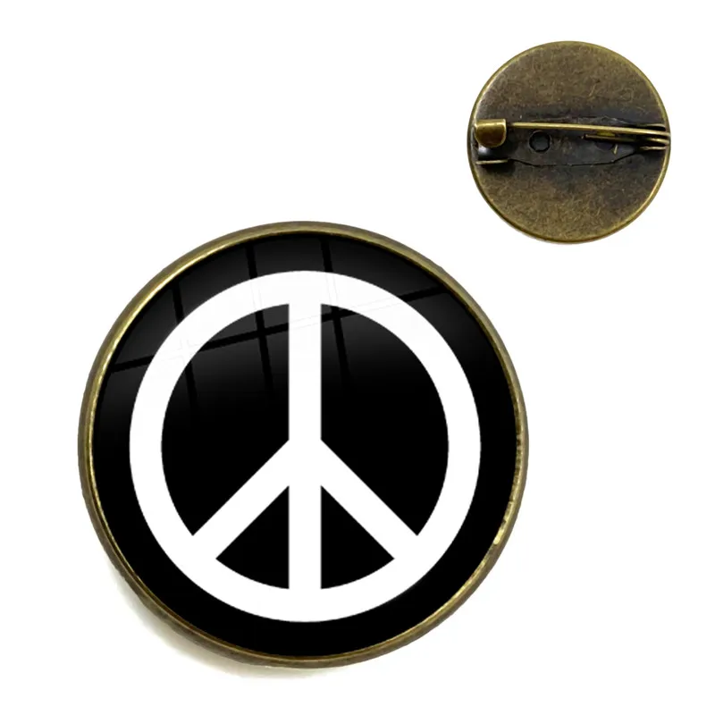 Peace Sign Brooch Love Bus Surf Van Beach Summer Hippie Peace Car Retro Vintage Flower Power Hippi Collar Pins Jewelry Seventies