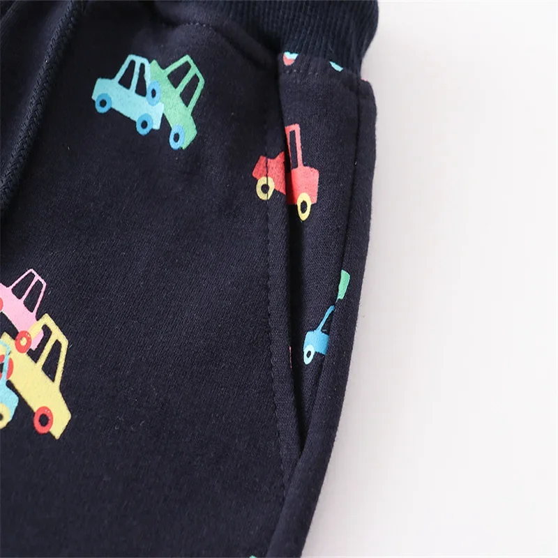 Jumping Meters 2-7T New Arrival Cars Baby Shorts Summer Drawstring Toddler Short Pants Hot Selling Boys Girls Clothing Pants