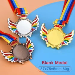 Custom Blank Medal Competition Medals Children's Award Medal Badges Gold Silver Running Sports Game Prizes Gift Free Design