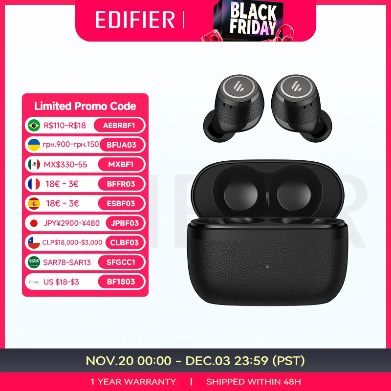 Bluetooth v5.4ワイヤレスヘッドセット,Edifier-X3 pro,アクティブノイズキャンセリングデバイス,マルチポイント接続,ip54,軽量