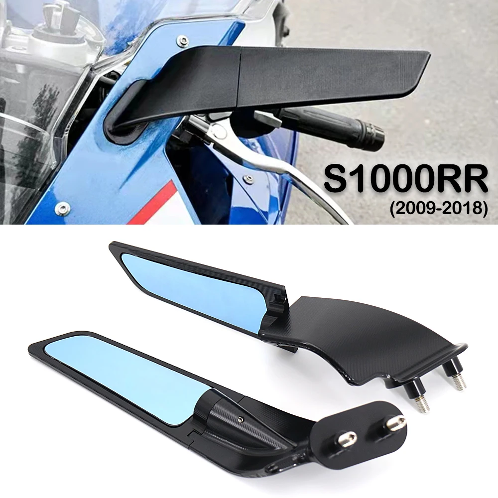 

For BMW S1000RR 2009-2018 2017 2016 2015 2014 2013 2012 2011 Motorcycle Wing Mirrors Adjustable Rotating Rearview Side Mirror