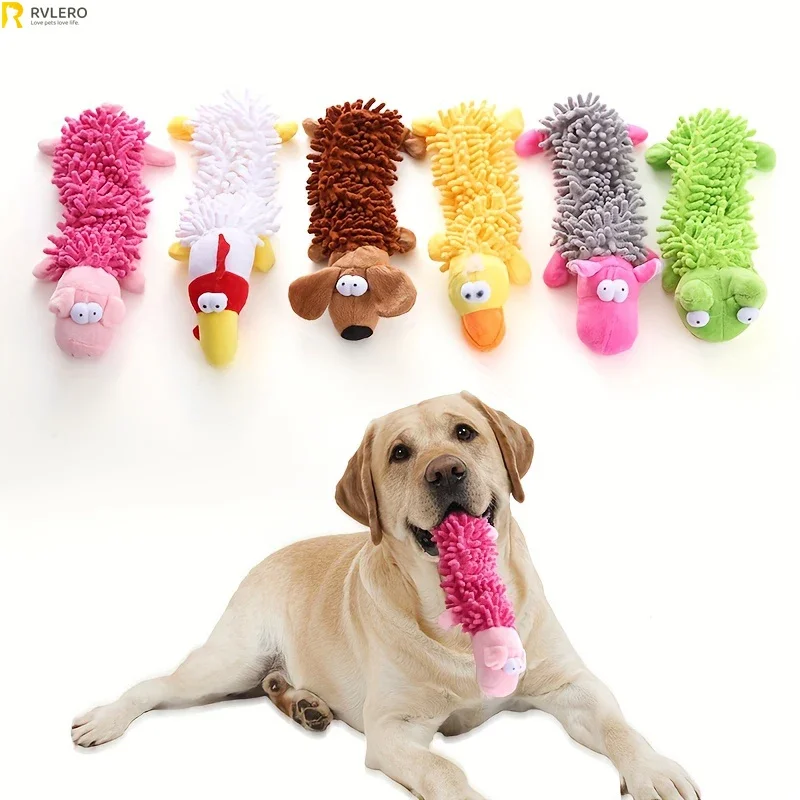 

Dog Plush Sound Making Toys Chewing Teeth Grinding Training Plaything Squeak Interactive Mops Lint Puppy Toy Pet Dogs Supplies