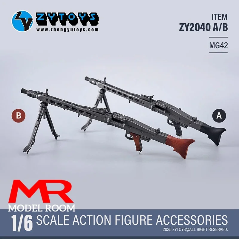 ZYTOYS ZY2040 Scala 1/6 MG42 Mitragliatrice tedesca Modello Giocattolo 20 cm Puntelli di scena in plastica Misura 12 ''Maschio Femmina Action Figure Corpo Bambole