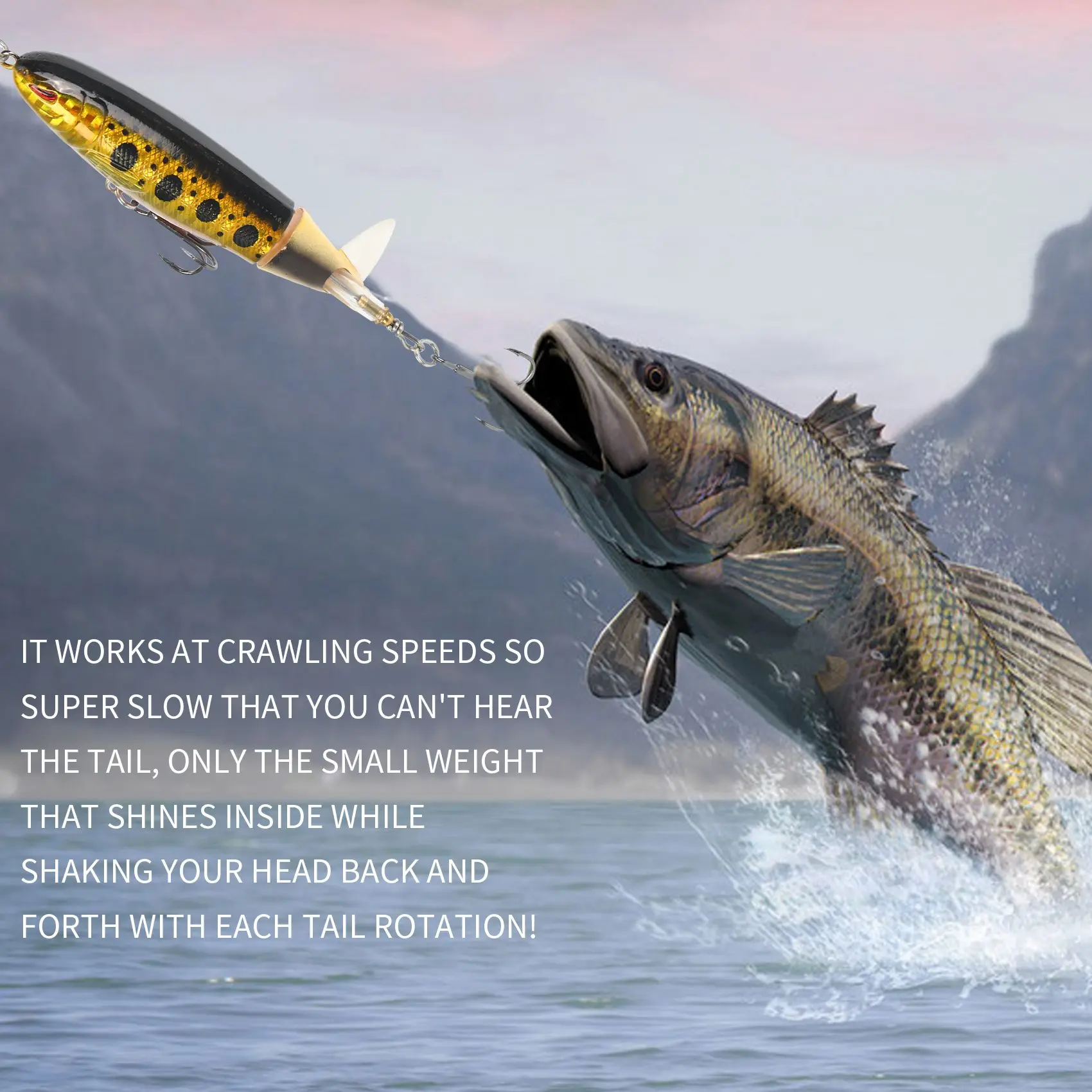 HOTB72A 6Pcs With Box Whopper Plopper 100Mm 13G Floating Popper Fishing Lure Artificial Hard Bait Wobbler Rotating Tail Fishing view 2