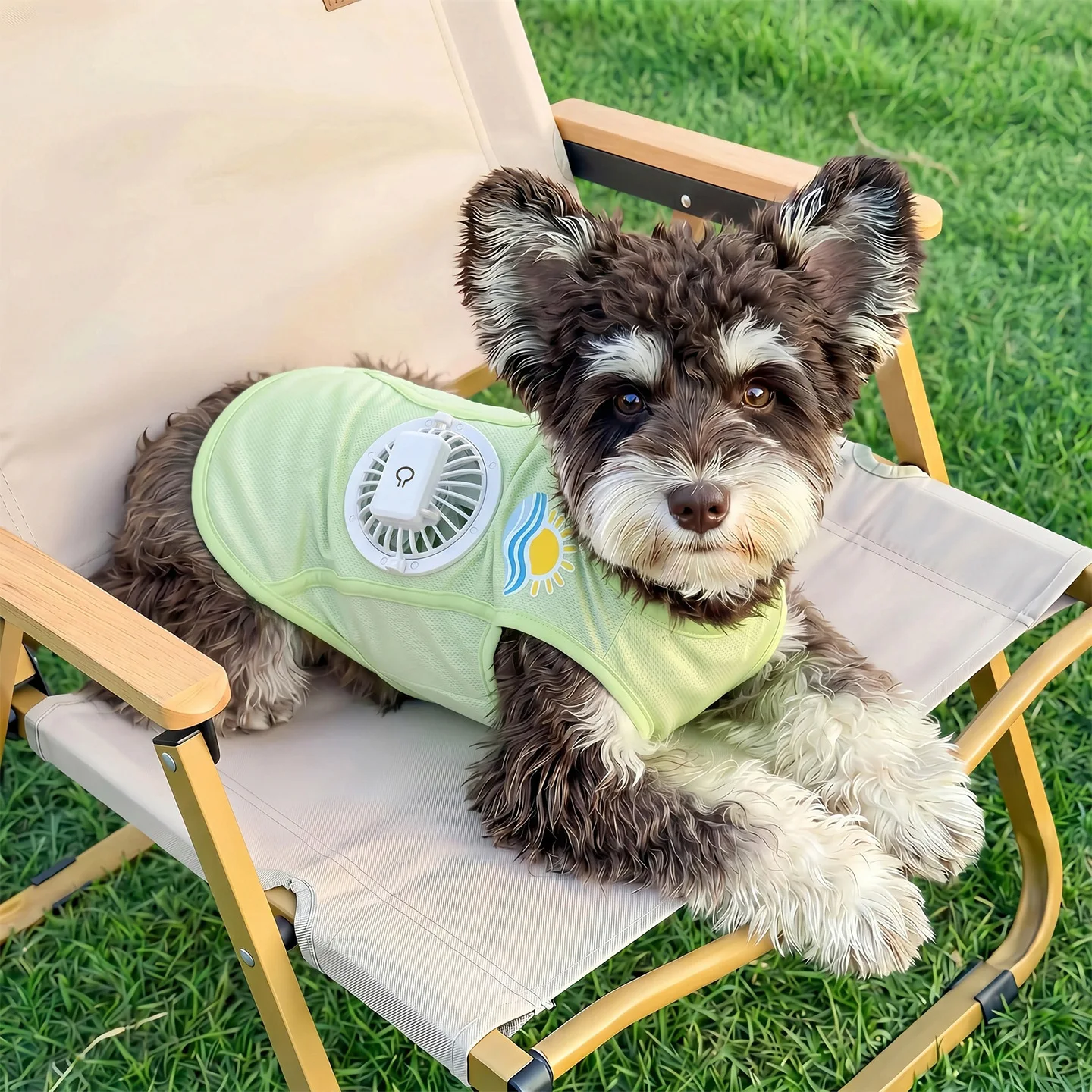 Summer Cooling Dog Vest With Detachable Usb Fan 3 Speed Adjustable Breathable Mesh Pet Sun Protection Sleeveless Shirt Built-in