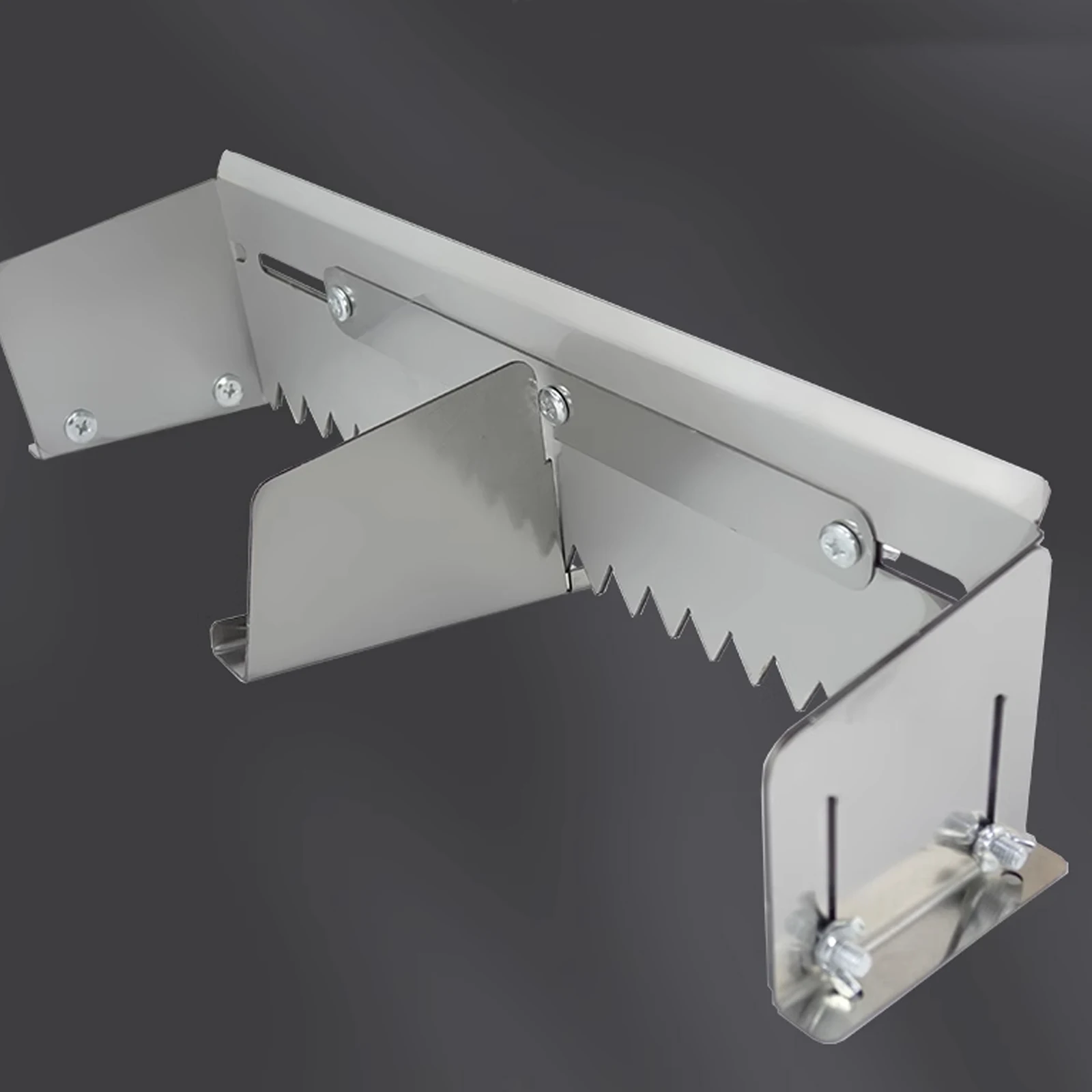 Stainless Steel Triangle & Square Dual-Purpose Notched Trowel, Mortar Comb Tile Leveling Paving Tool