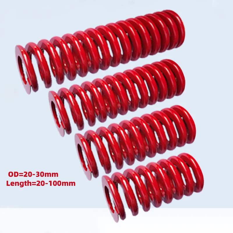 

Creamily 1PCS Red Mold Die Spring Compression Spring Medium Load Spiral Stamping Alloy Steel Springs OD=20-30mm Length=20-100mm