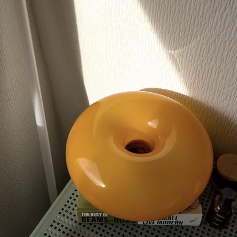 Lámpara de Donut nórdica, luces inteligentes para el hogar, luz de pared naranja, lámparas de mesa Bauhaus para decoración del hogar