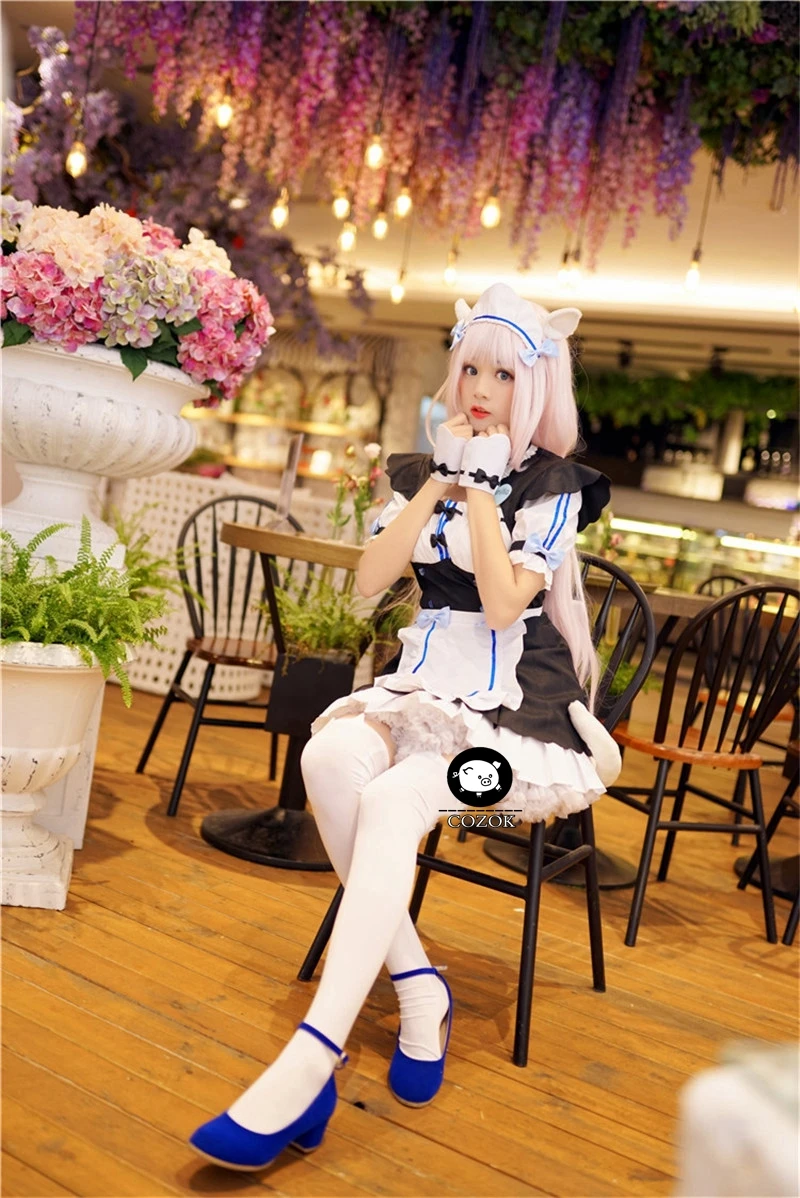 Nekopara cosplay vanille schokolade maid kostüm ova maid uniform nekopara cosplay katze neko mädchen kostüm frauen