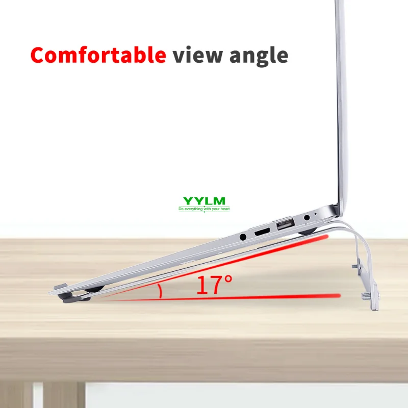 Adjustable Aluminum Laptop Stand Portable Notebook Support Holder for Macbook Pro Computer Riser Stand Cooling Bracket New