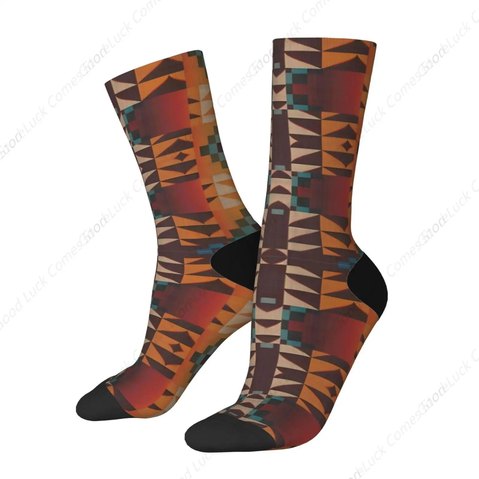 

Ethnic Geometric Pattern Socks for Women Men, Retro Tribal Art Casual Crew Socks, Fashion Novelty Socks Gift