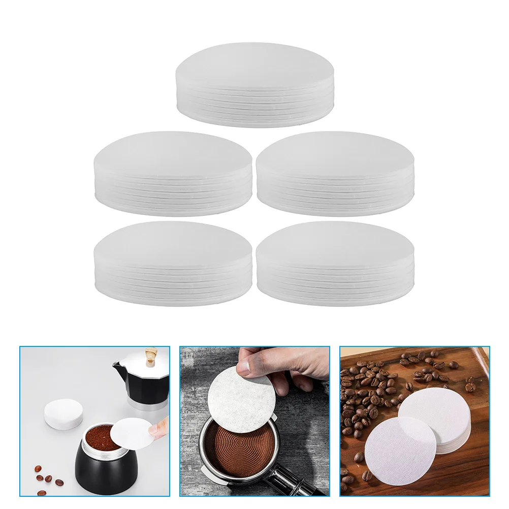 100 Unbleached Coffee Filter Papers Espresso Filters Disposable Paper Pads for Home Office Cafe Easy Storage No Bitterness Even